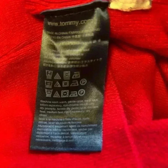 Tommy Hilfiger Women Red Sweater Spell Out Long Sleeve Size XL pre-owned - Picture 6 of 7
